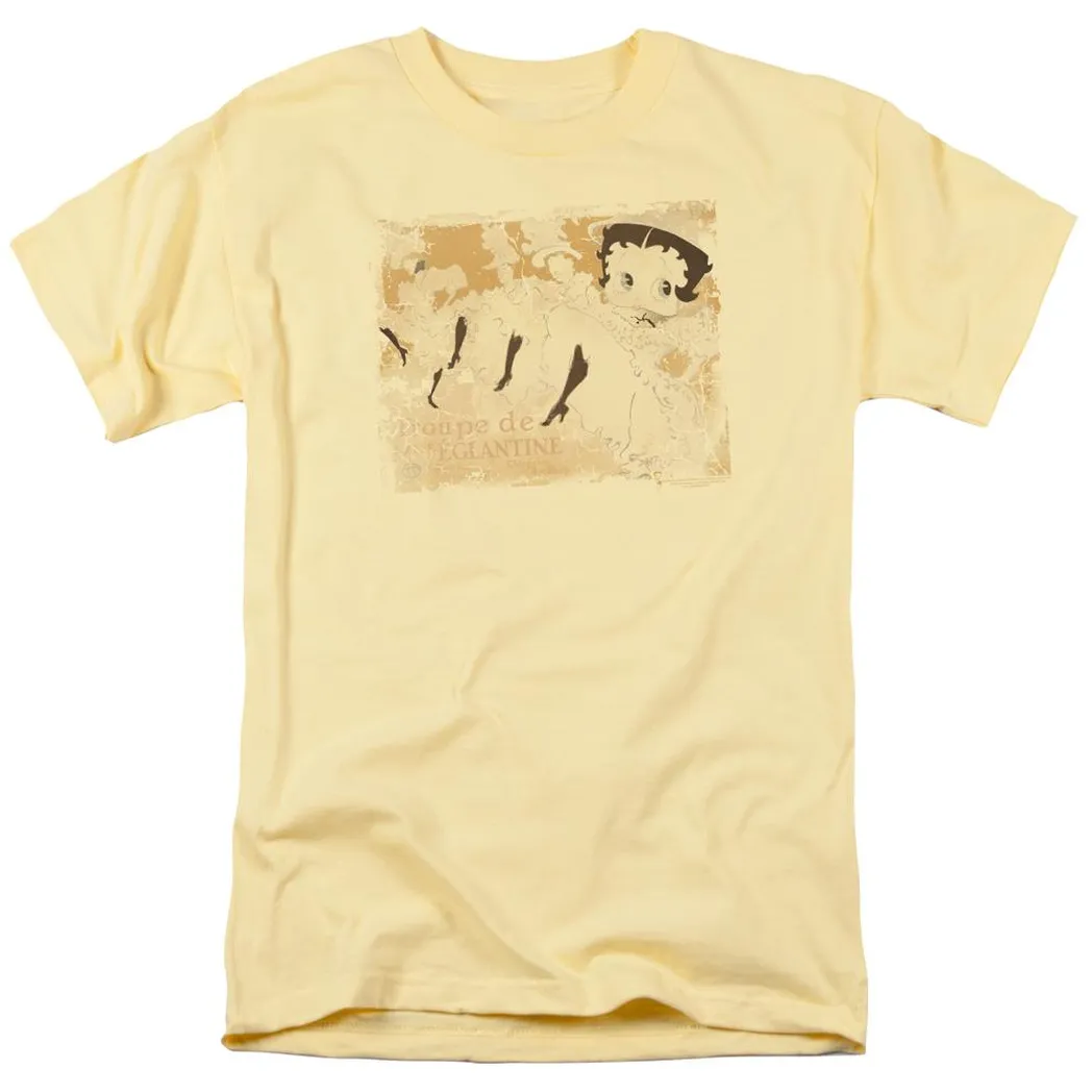 Betty Boop Can Can Mens T Shirt Yellow