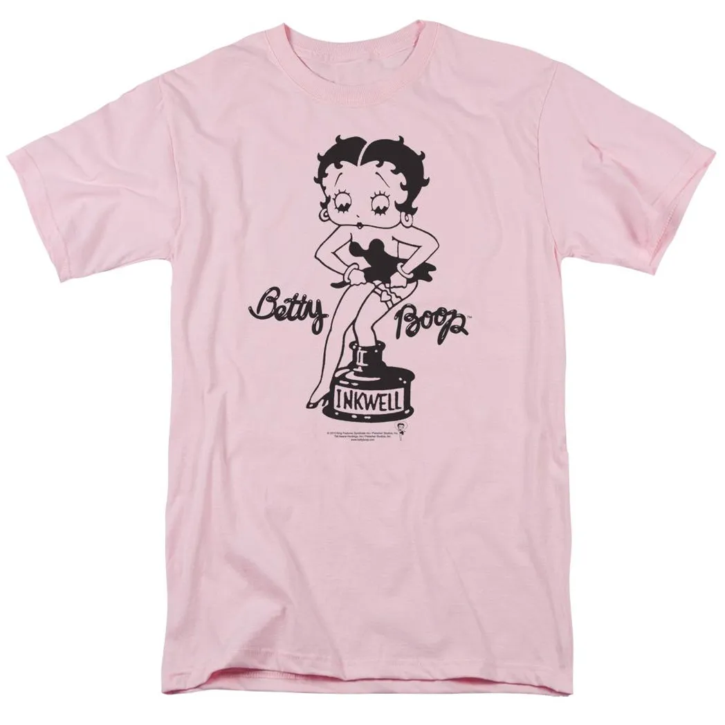 Betty Boop Inkwell Mens T Shirt Pink