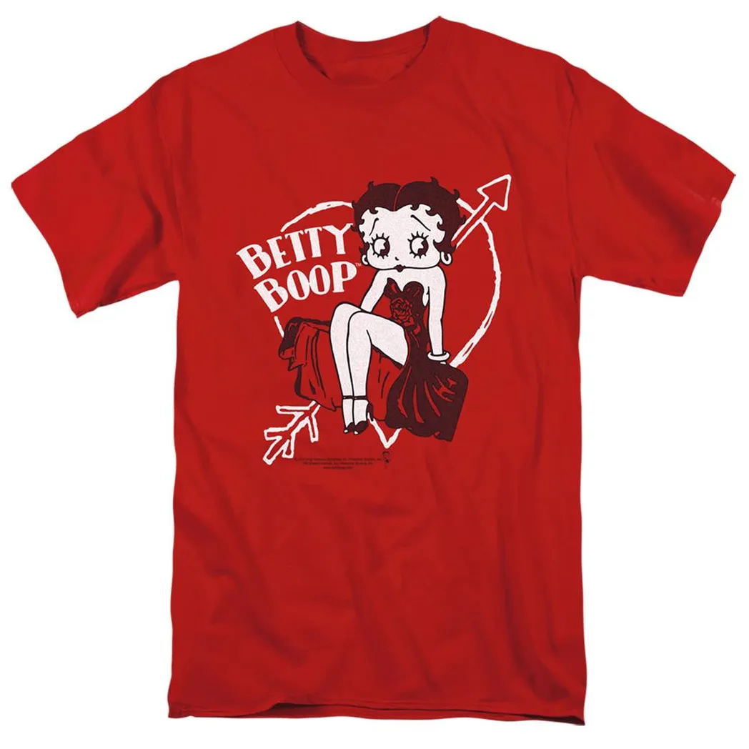 Betty Boop Lover Girl Mens T Shirt Red