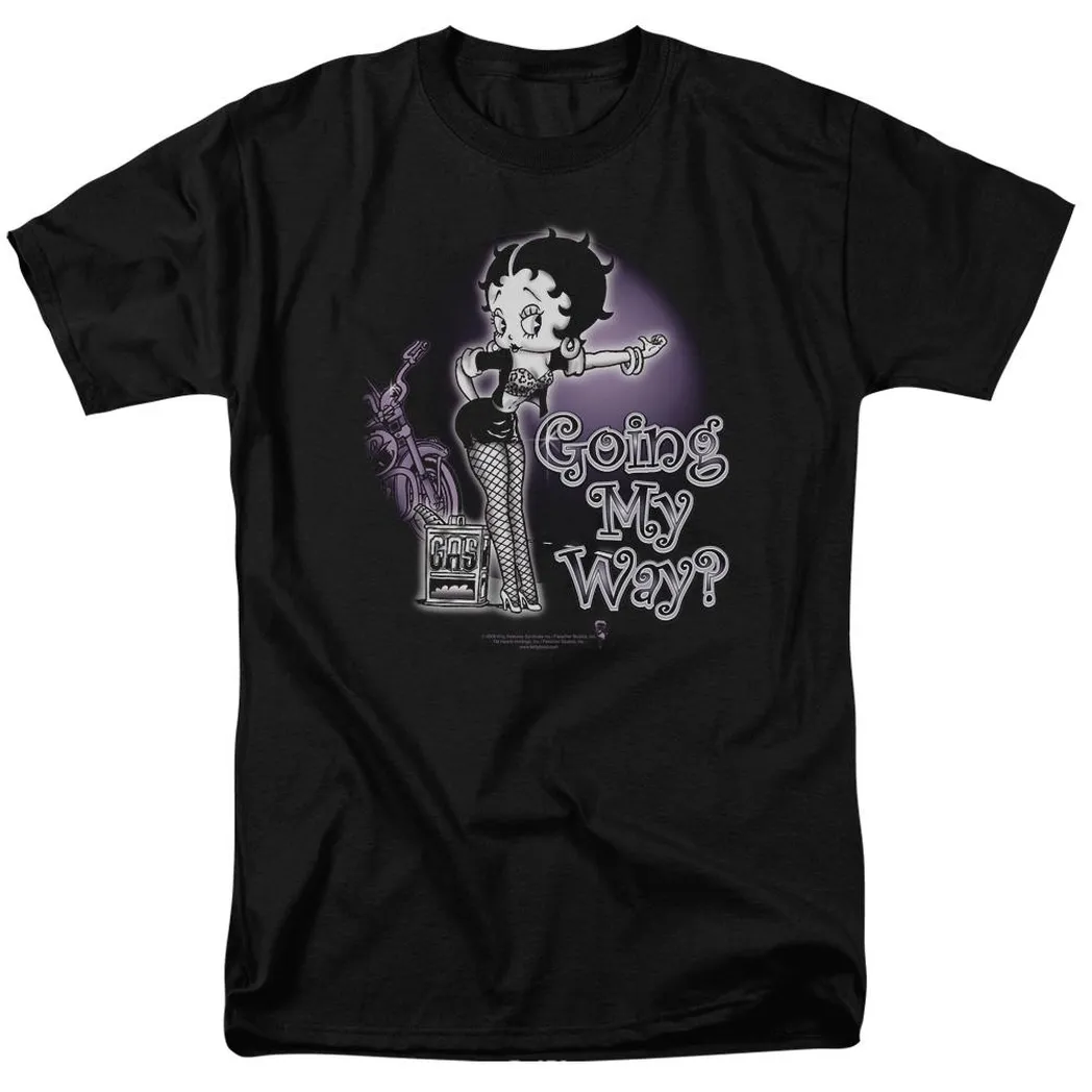 Betty Boop My Way Mens T Shirt Black