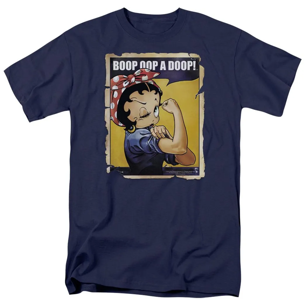 Betty Boop Power Mens T Shirt Navy Blue