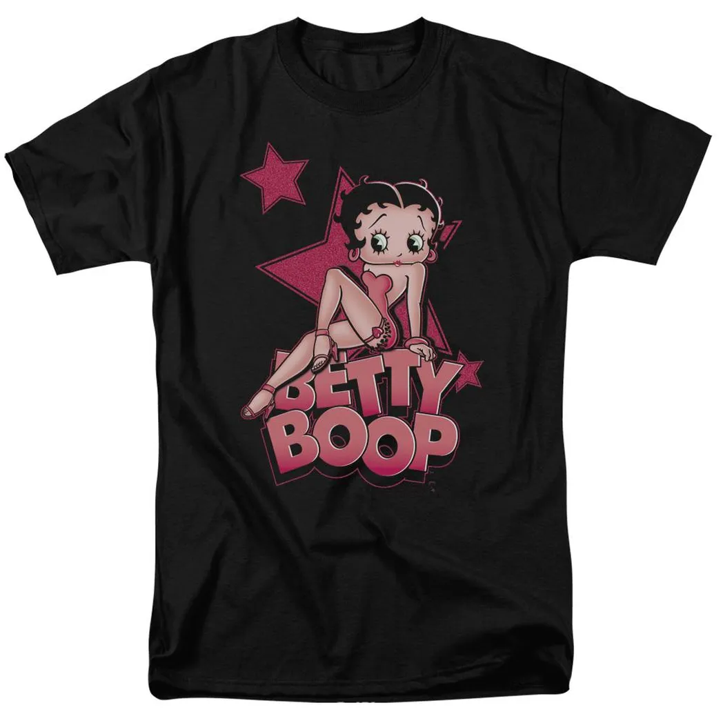 Betty Boop Sexy Star Mens T Shirt Black