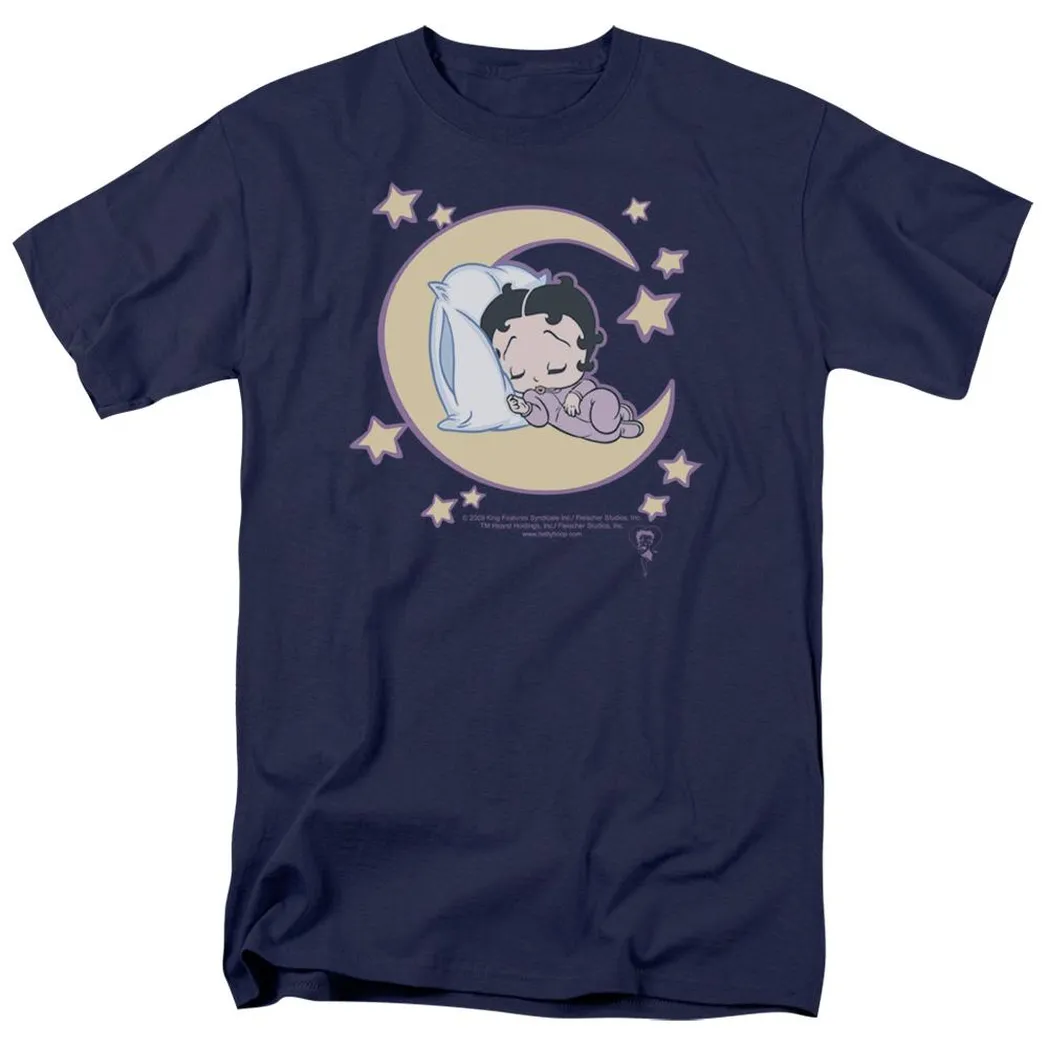 Betty Boop Sleepy Time Mens T Shirt Navy Blue