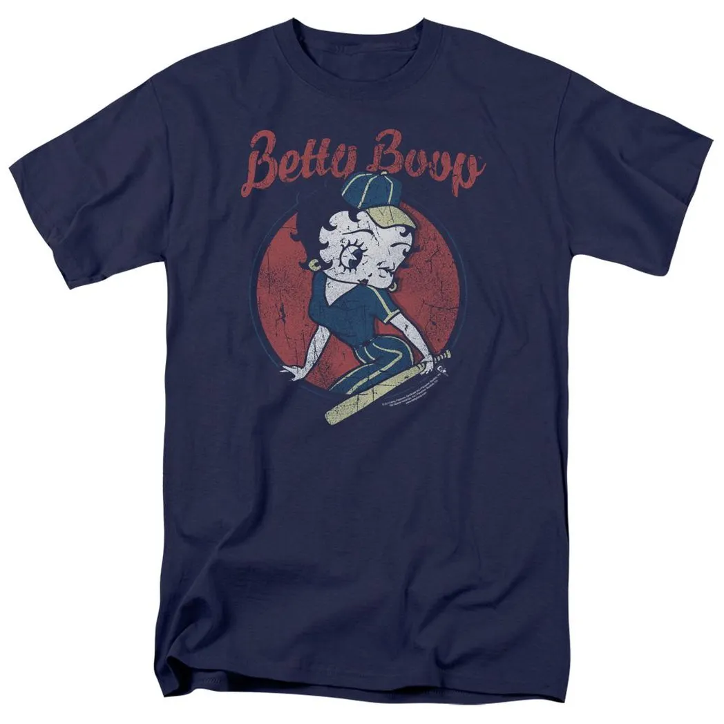 Betty Boop Team Boop Mens T Shirt Navy Blue