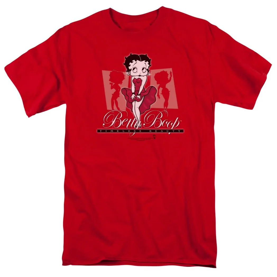 Betty Boop Timeless Beauty Mens T Shirt Red