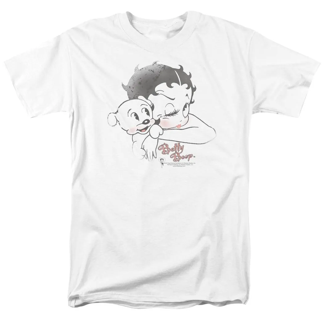 Betty Boop Vintage Wink Mens T Shirt White