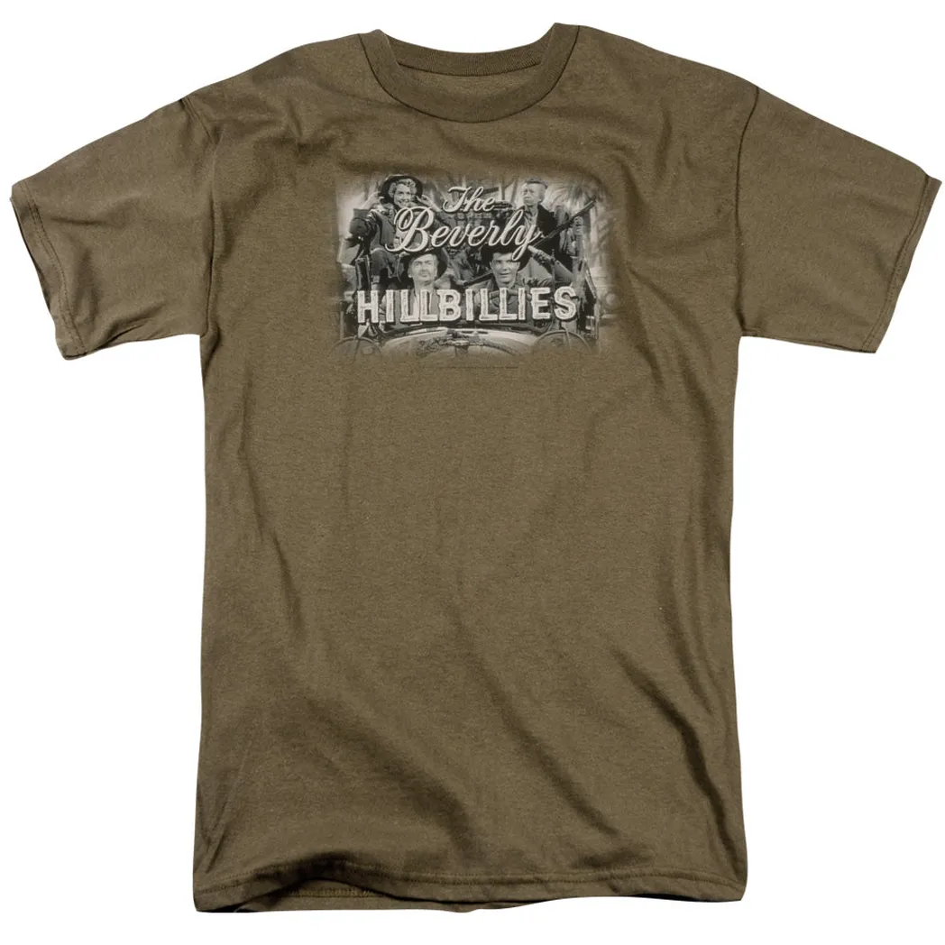 Beverly Hillbillies Logo Mens T Shirt Safari Green