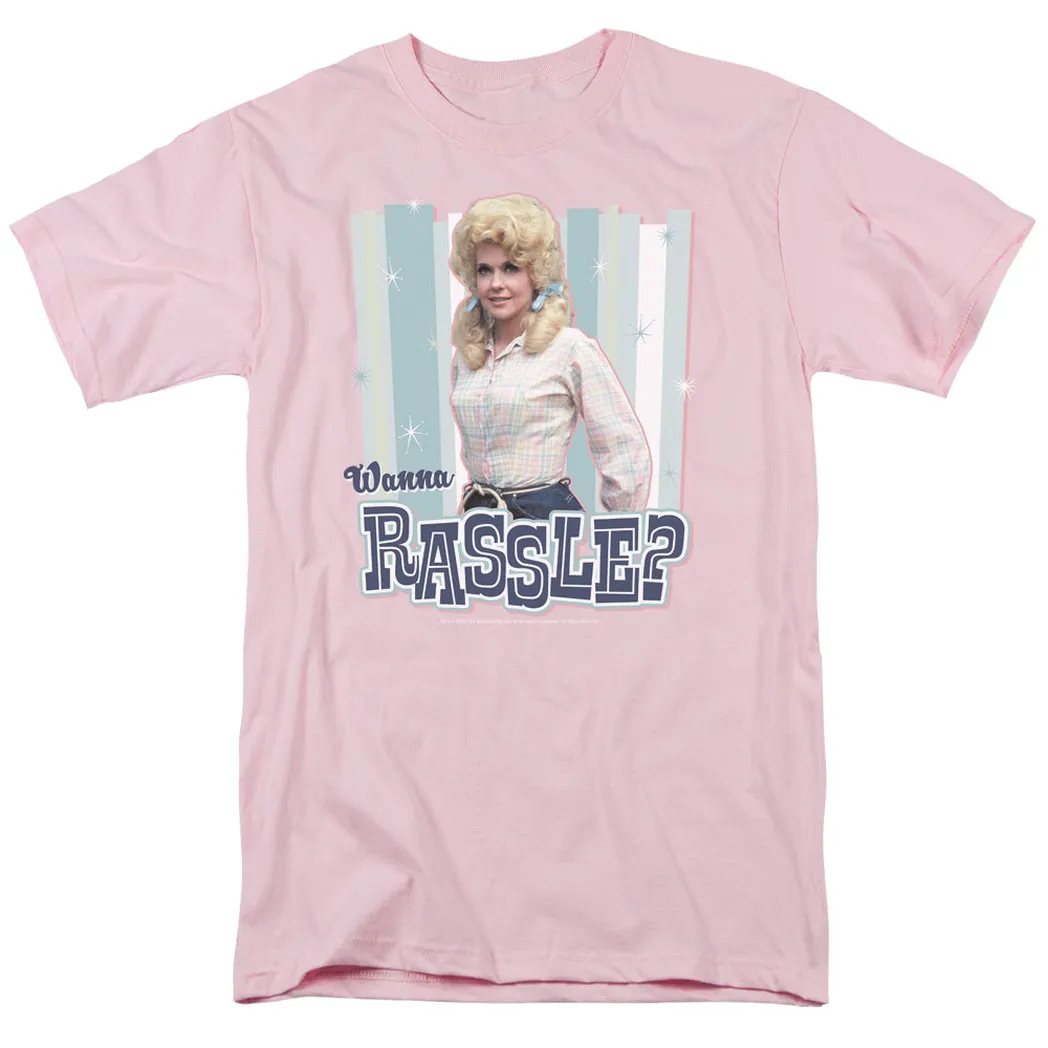 Beverly Hillbillies Wanna Rassle Mens T Shirt Pink