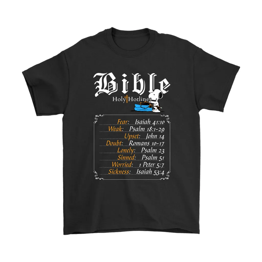 Bible Holy Hotlines God Hear Our Prayers Snoopy Unisex T-Shirt, Hoodie, Sweatshirt