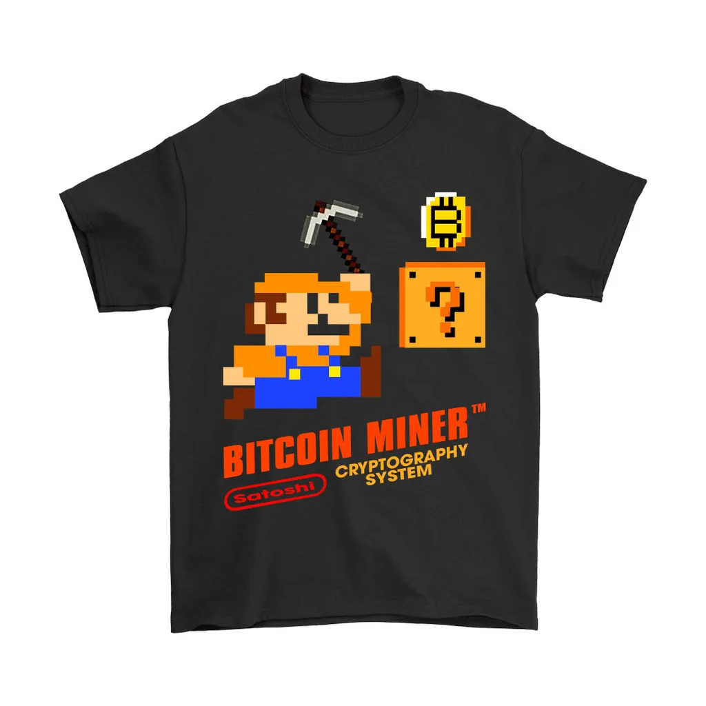 Bitcoin Miner Mario Bros Satoshi Cryptography System Unisex T-Shirt, Hoodie, Sweatshirt