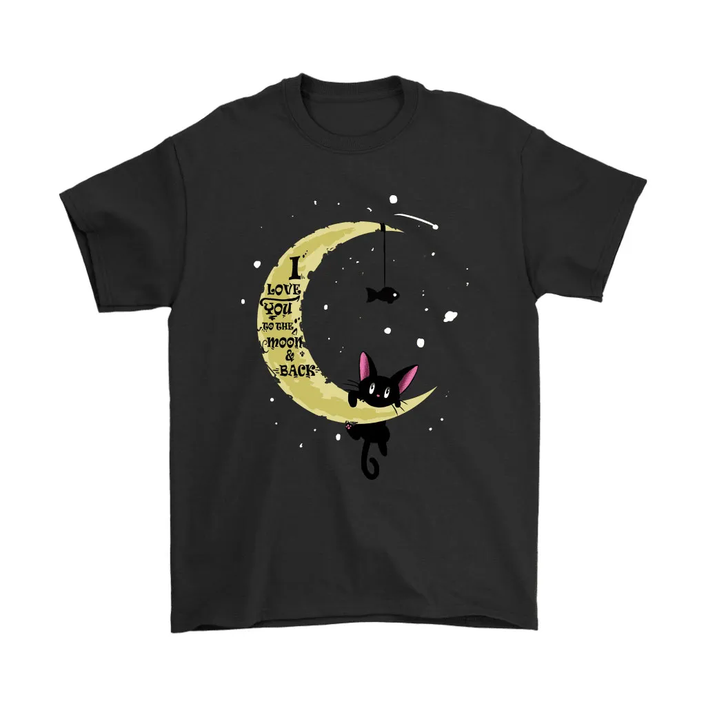 Black Cat And Fish I Love You To The Moon And Back Unisex T-Shirt, Hoodie, Sweatshirt