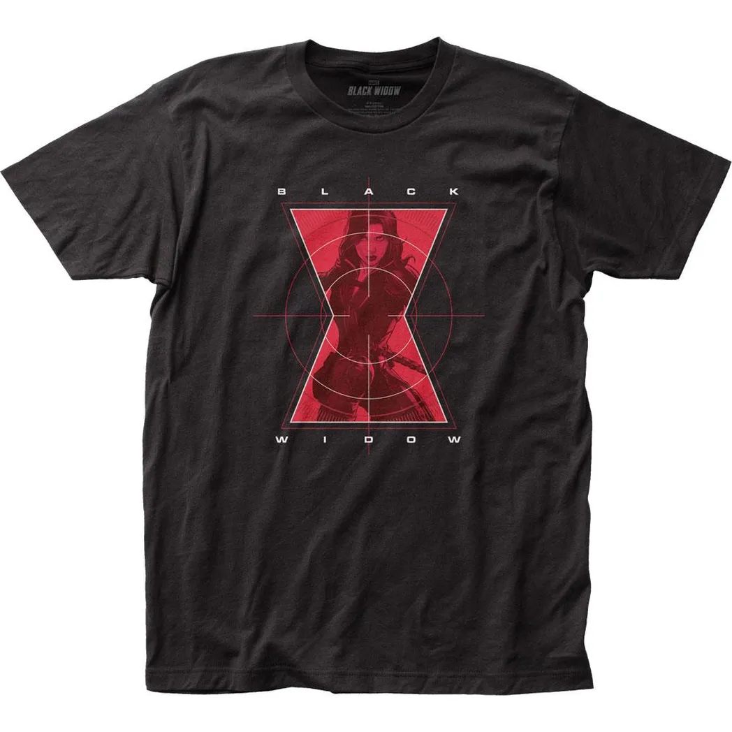 Black Widow Crosshairs Mens T Shirt Black