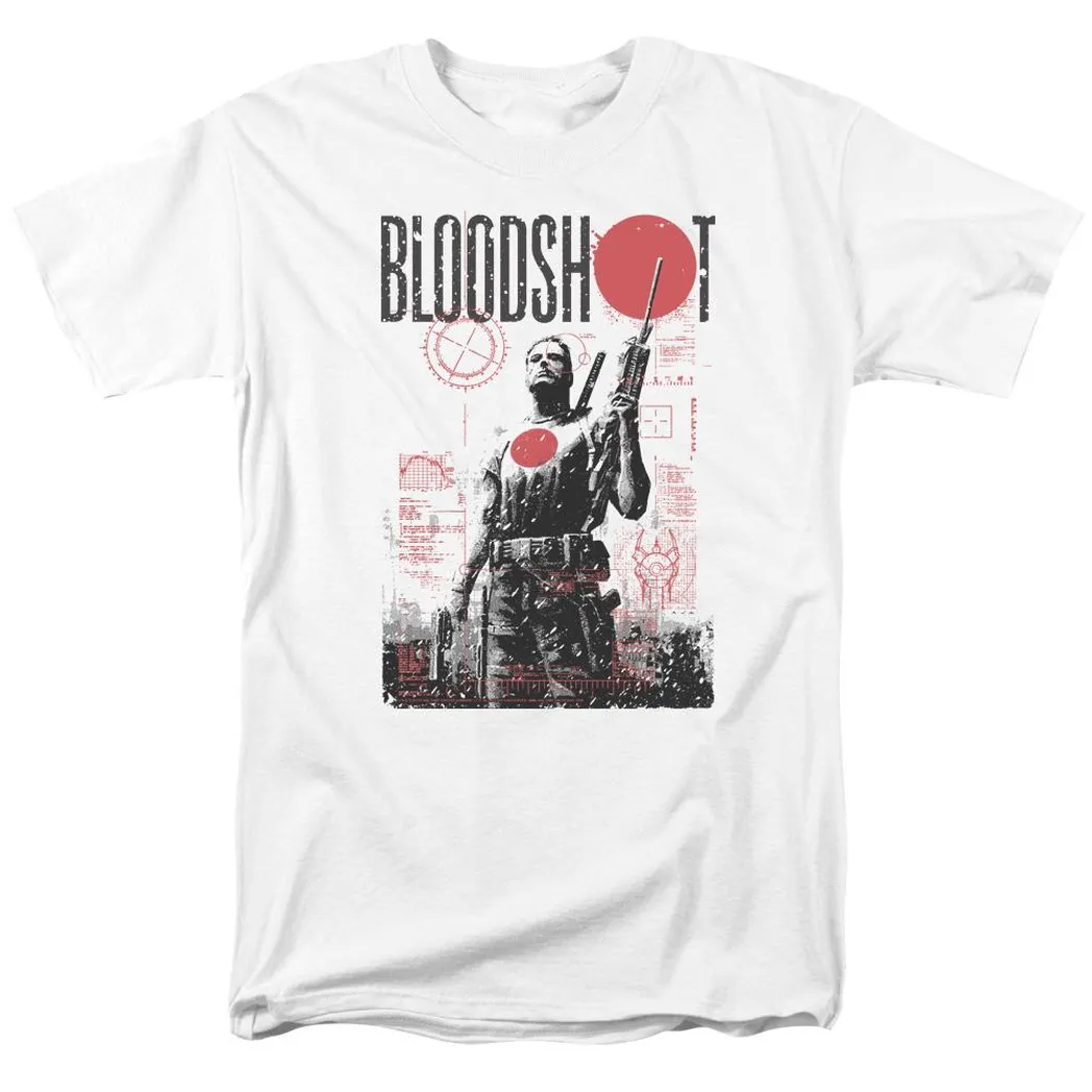 Bloodshot Death By Tech Mens T Shirt White