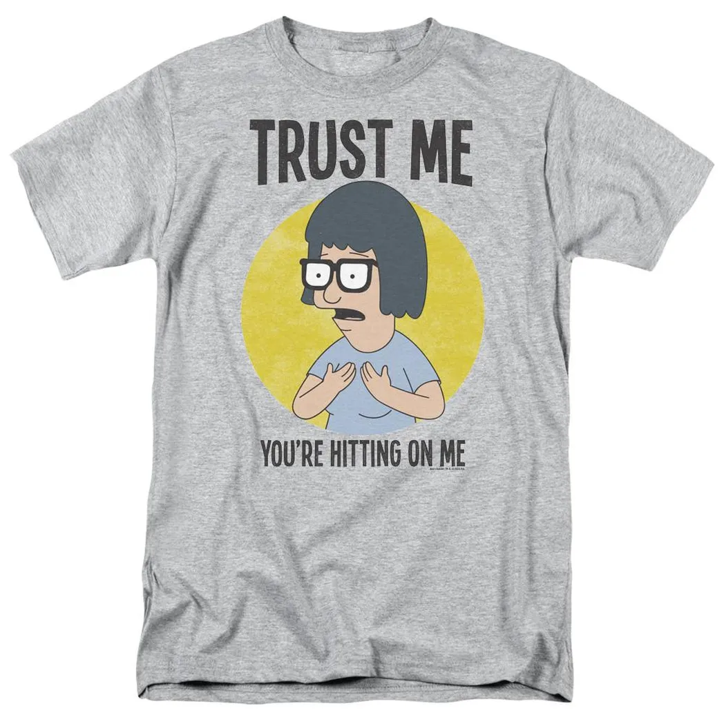 Bobs Burgers Trust Me Mens T Shirt Athletic Heather