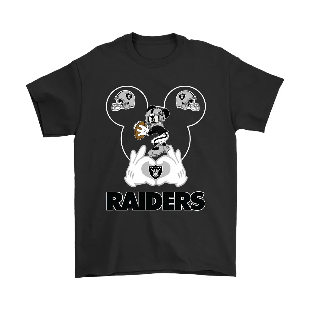 I Love The Raiders Mickey Mouse Oakland Raiders Unisex T-Shirt, Hoodie, Sweatshirt