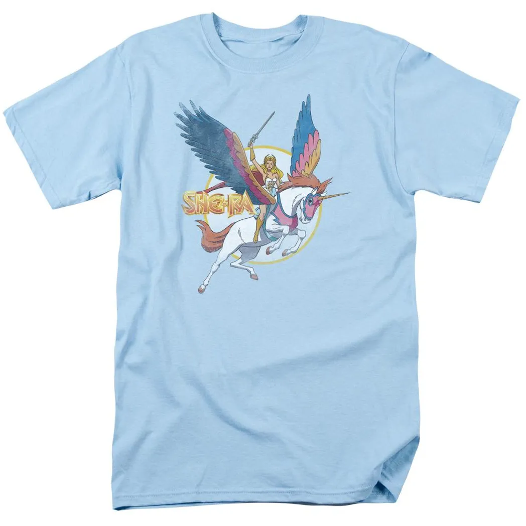 She Ra and Swiftwind Mens T Shirt Light Blue