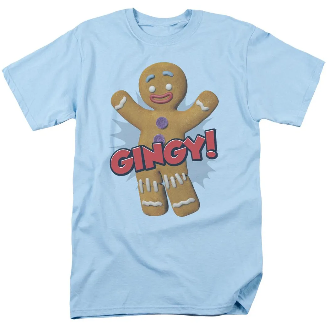 Shrek Gingy Mens T Shirt Light Blue