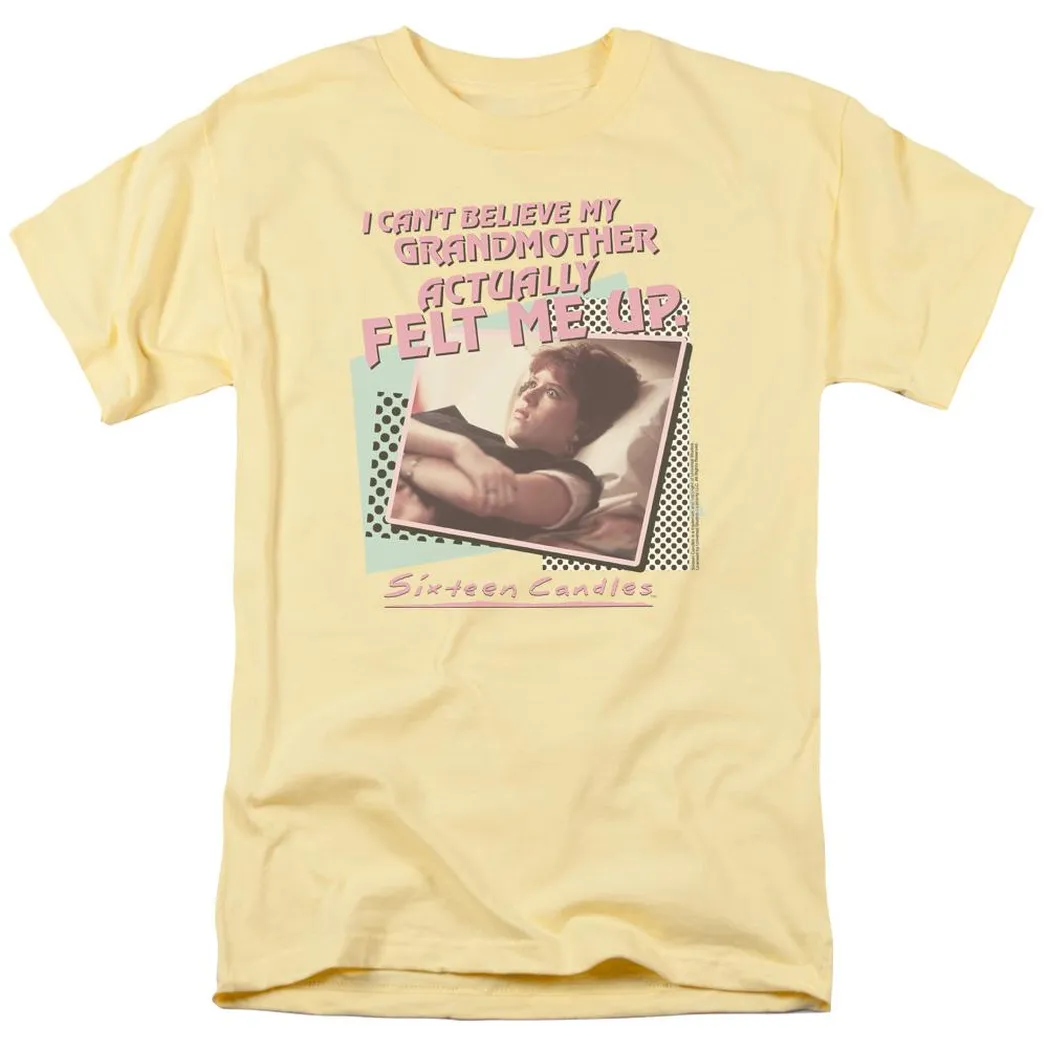 Sixteen Candles Grandmother Mens T Shirt Yellow