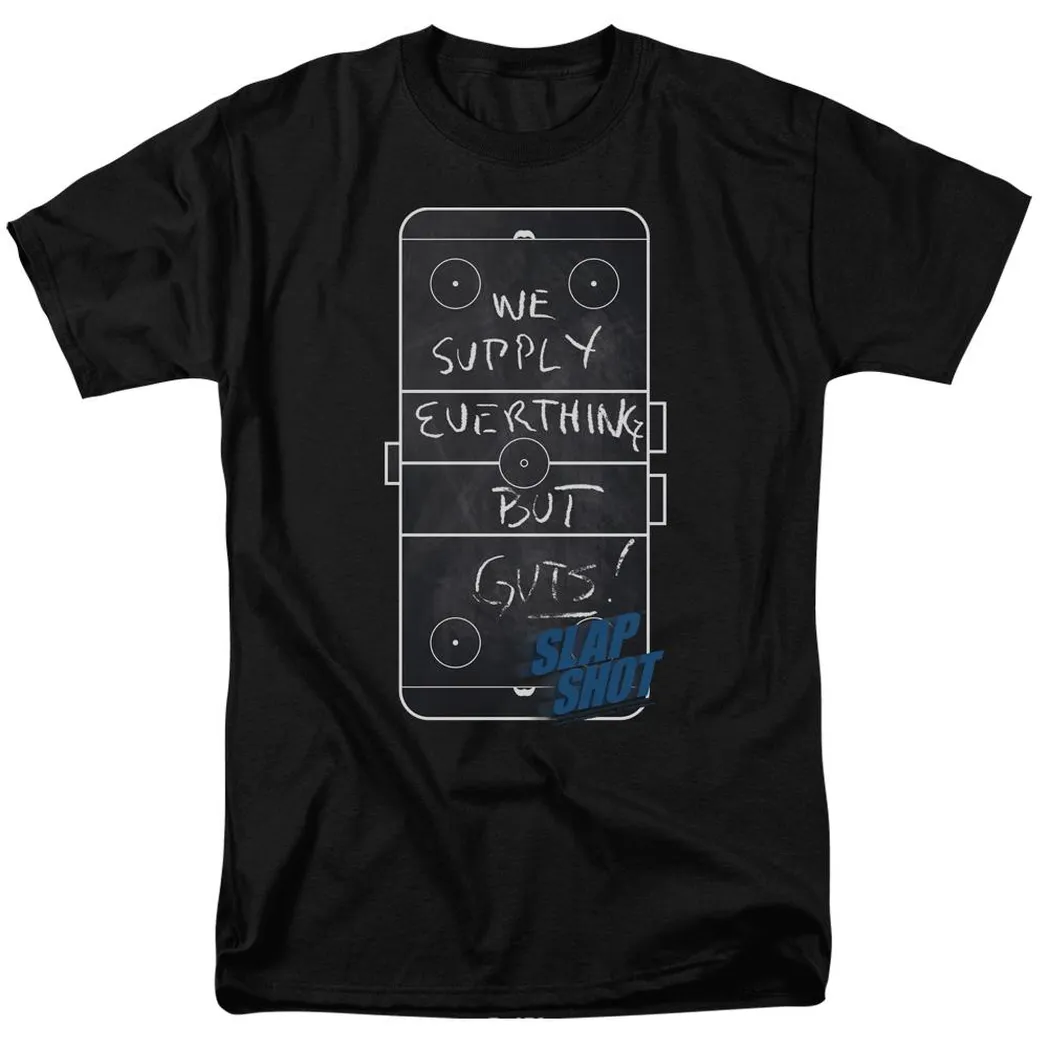 Slap Shot Chalkboard Mens T Shirt Black