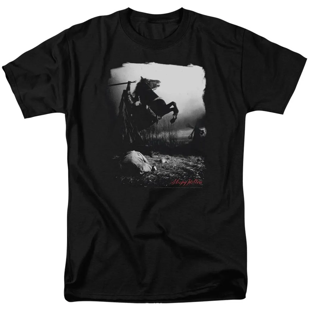 Sleepy Hollow Foggy Night Mens T Shirt Black