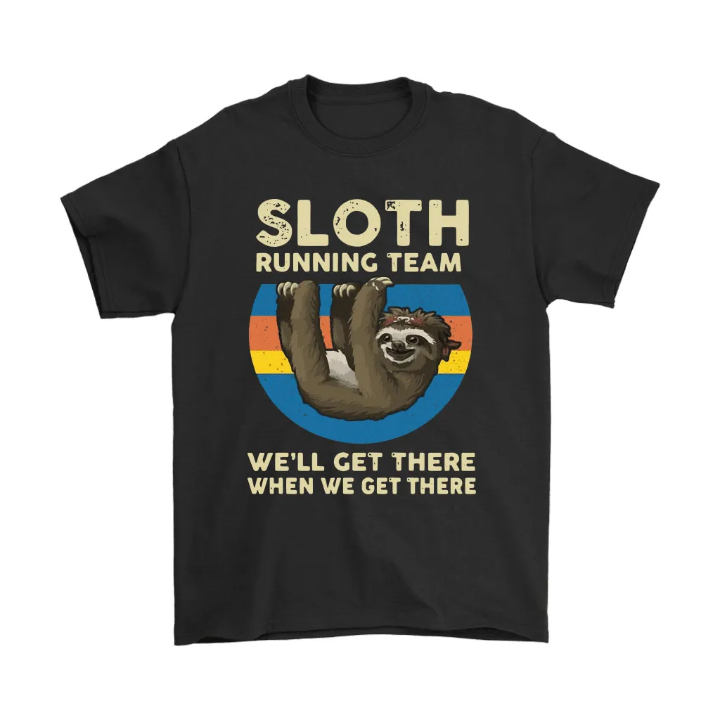 Sloth Running Team Well Get There When We Get There Vintage Unisex T-Shirt, Hoodie, Sweatshirt