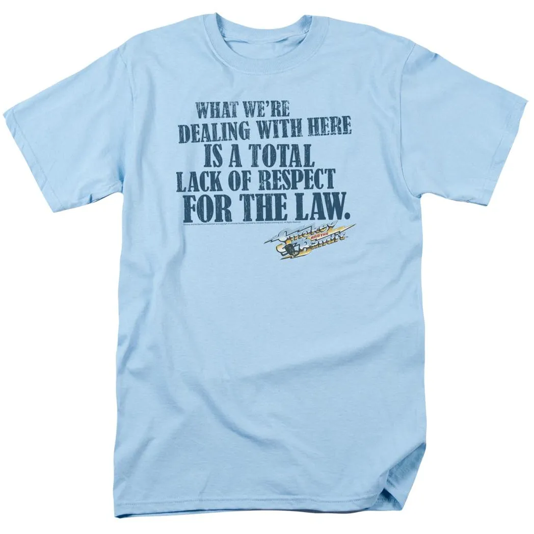 Smokey And The Bandit Lack Of Respect Mens T Shirt Light Blue