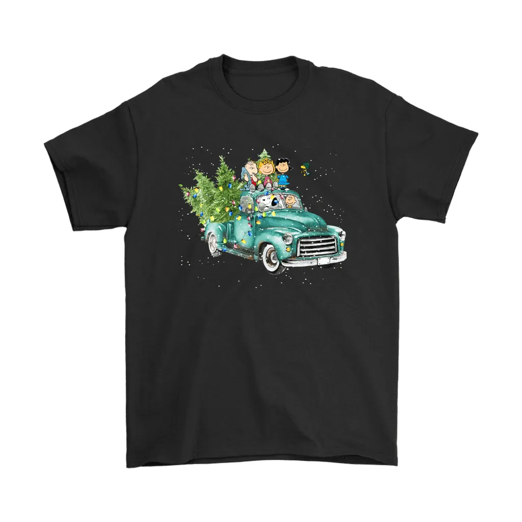 Snoop And The Peanuts Drive Home With The Christmas Trees Unisex T-Shirt, Hoodie, Sweatshirt