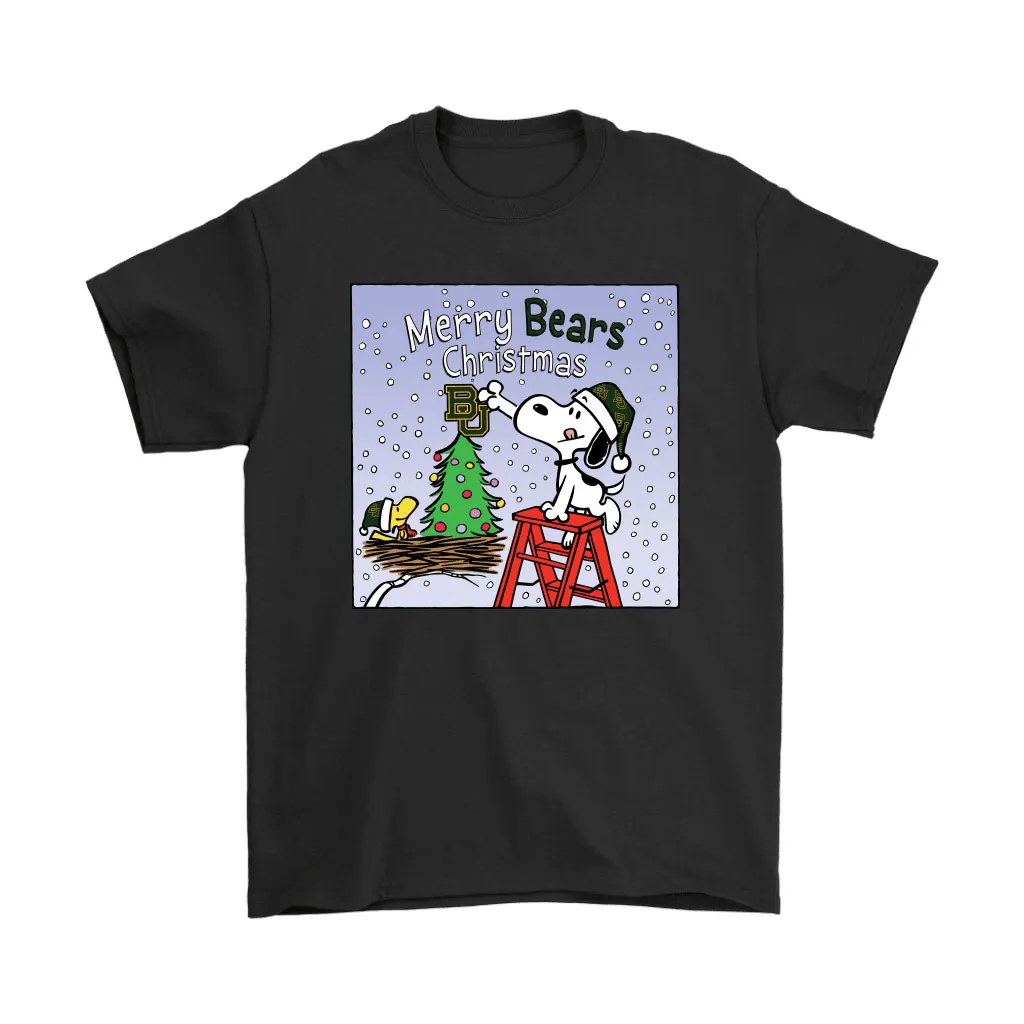 Snoopy And Woodstock Merry Baylor Bears Christmas Unisex T-Shirt, Hoodie, Sweatshirt