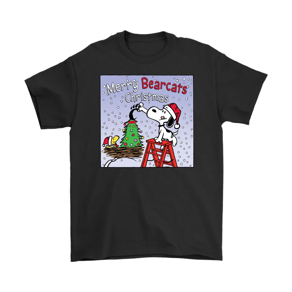 Snoopy And Woodstock Merry Cincinnati Bearcats Christmas Unisex T-Shirt, Hoodie, Sweatshirt