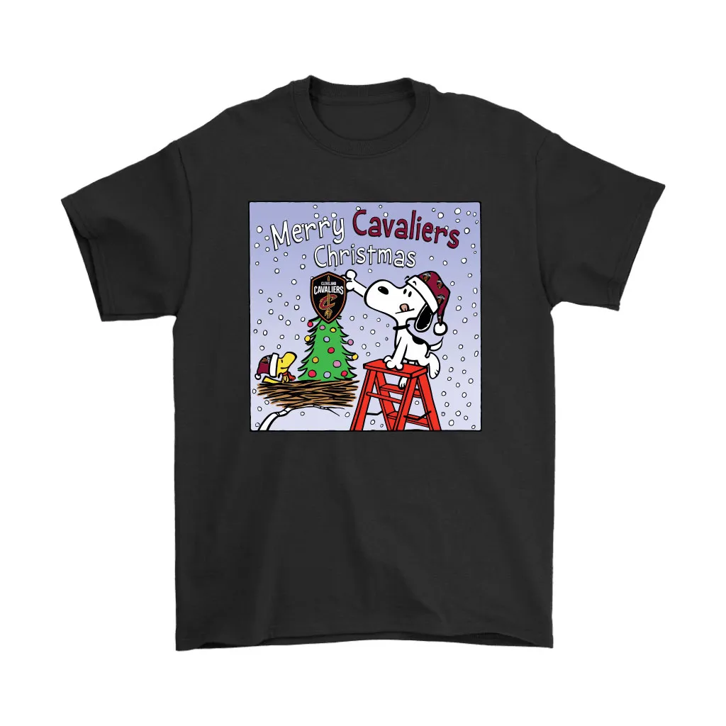 Snoopy And Woodstock Merry Cleveland Cavaliers Christmas Unisex T-Shirt, Hoodie, Sweatshirt