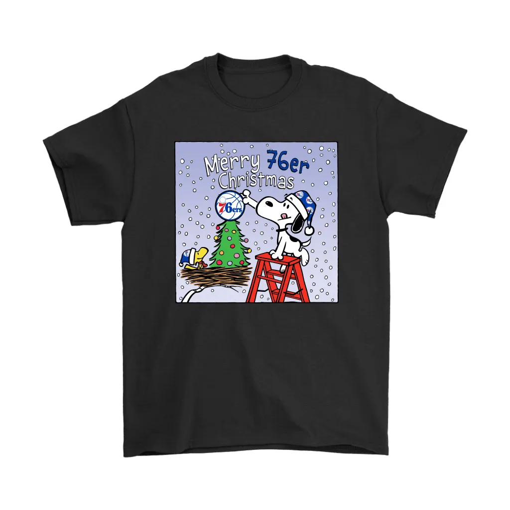 Snoopy And Woodstock Merry Philadelphia 76er Christmas Unisex T-Shirt, Hoodie, Sweatshirt