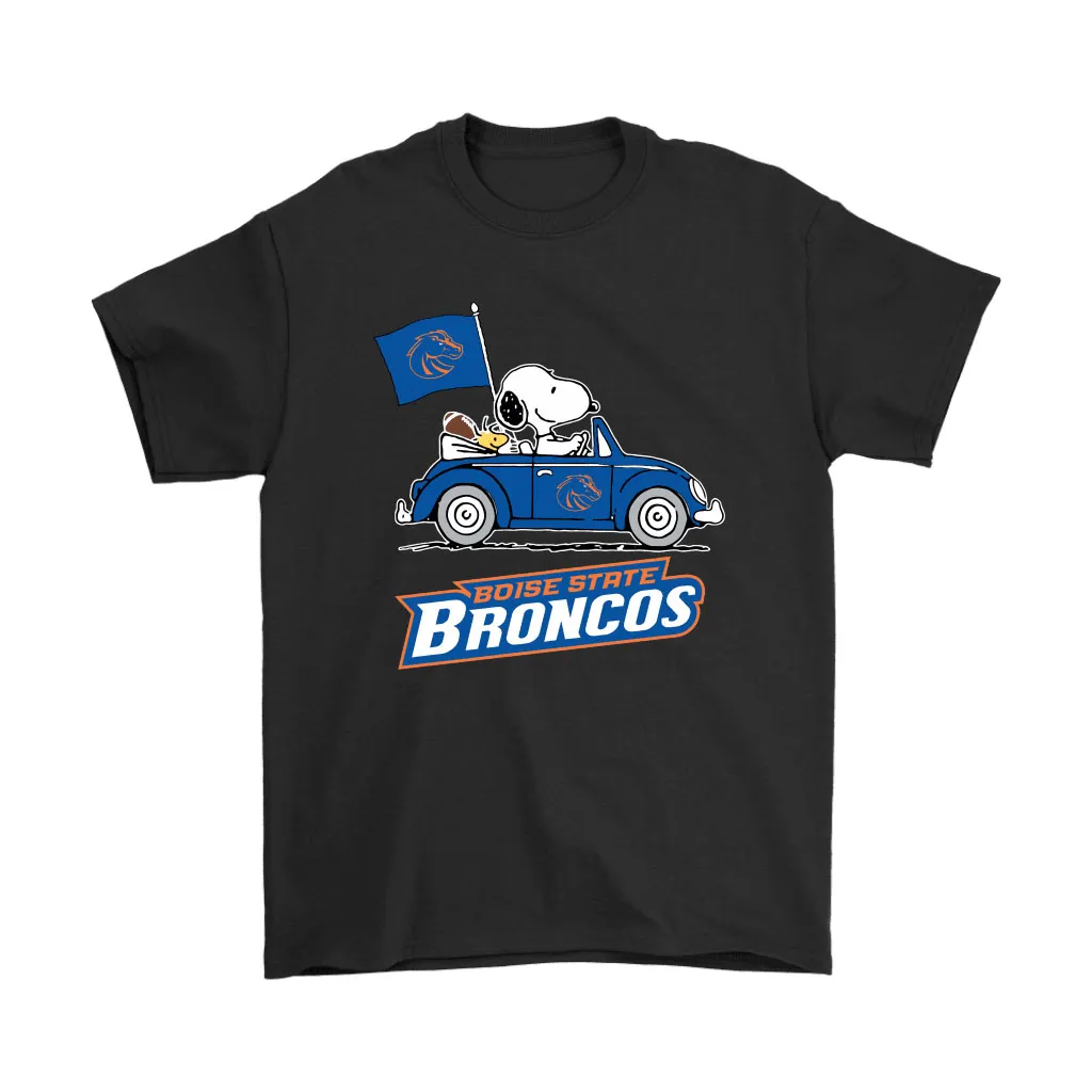 Snoopy And Woodstock Ride The Boise State Broncos Car Ncaa Unisex T-Shirt, Hoodie, Sweatshirt