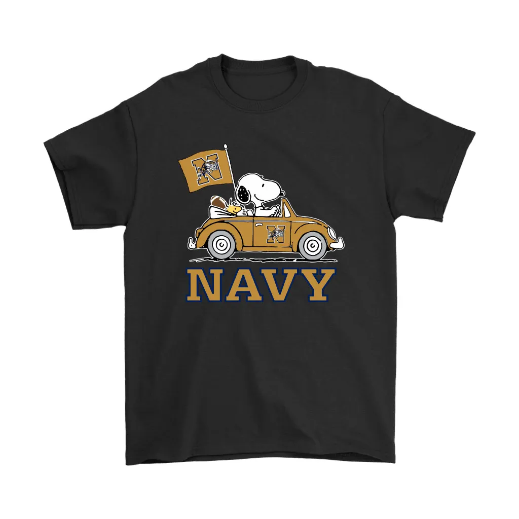 Snoopy And Woodstock Ride The Navy Midshipmen Car Ncaa Unisex T-Shirt, Hoodie, Sweatshirt