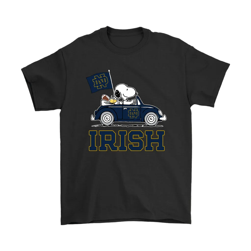 Snoopy And Woodstock Ride The Notre Dame Car Ncaa Unisex T-Shirt, Hoodie, Sweatshirt