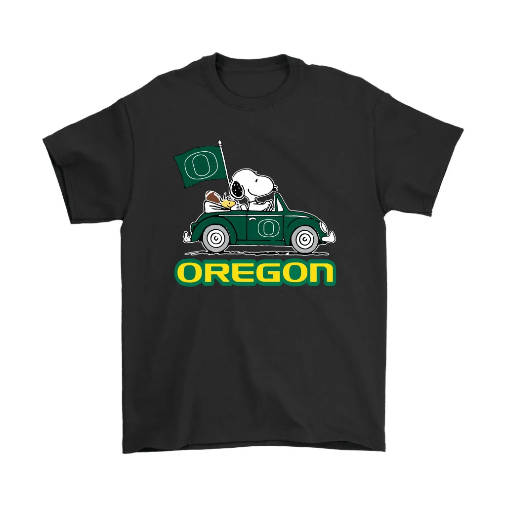 Snoopy And Woodstock Ride The Oregon Ducks Car Ncaa Unisex T-Shirt, Hoodie, Sweatshirt