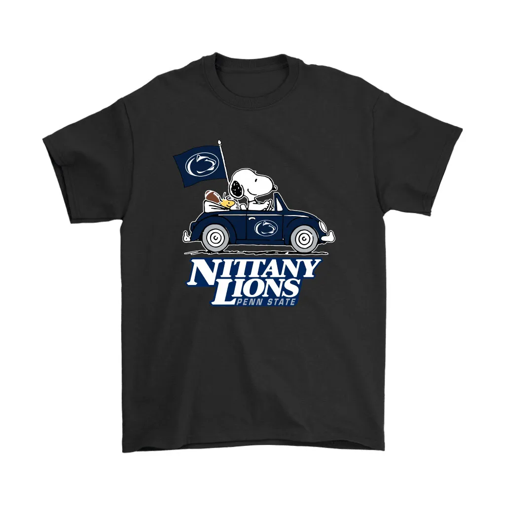 Snoopy And Woodstock Ride The Penn State Nittany Lions Car Ncaa Unisex T-Shirt, Hoodie, Sweatshirt