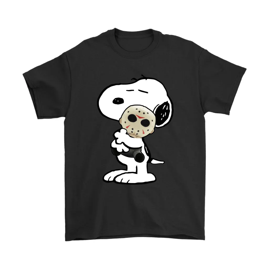 Snoopy Hugging Jason Voorhees Friday 13th Unisex T-Shirt, Hoodie, Sweatshirt