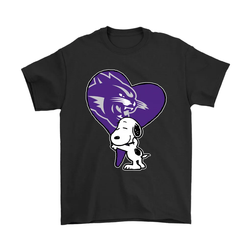 Snoopy Hugs The Abilene Christian Wildcats Heart Ncaa Unisex T-Shirt, Hoodie, Sweatshirt