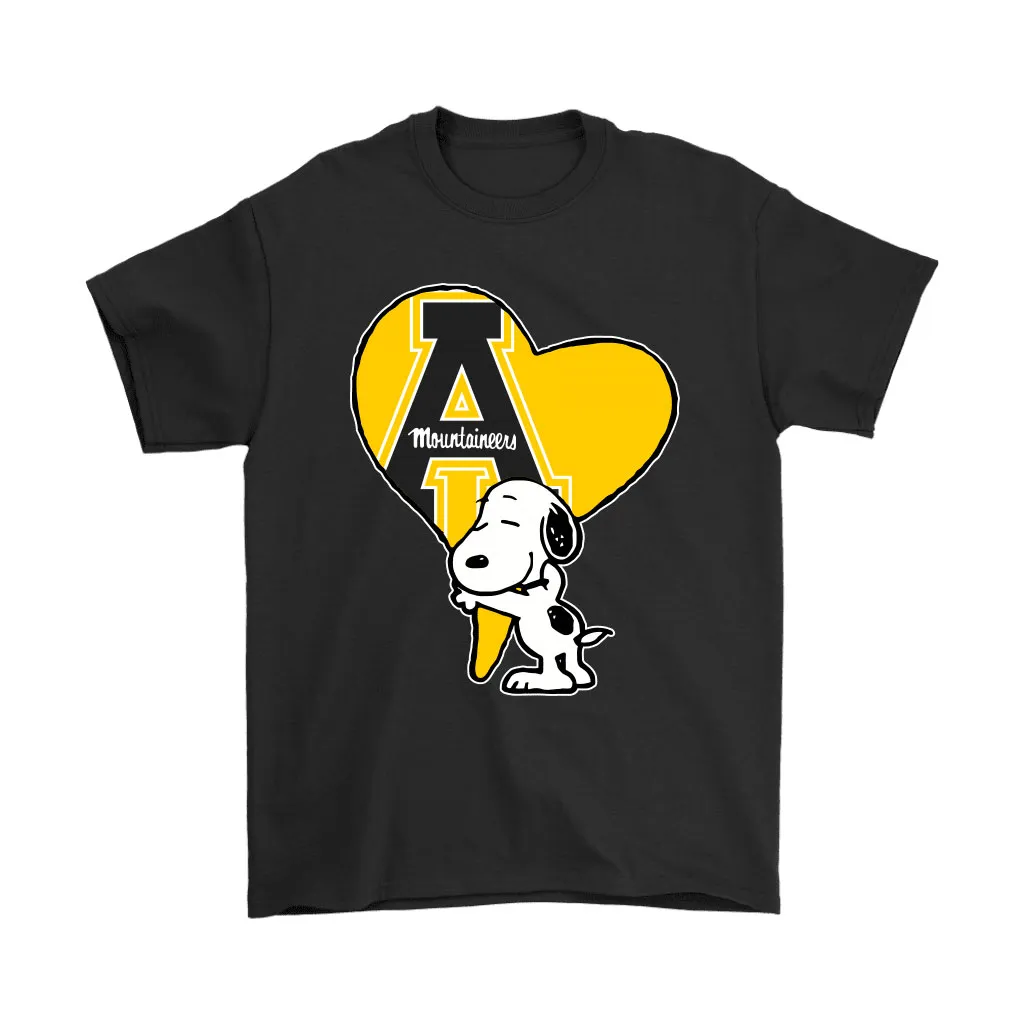 Snoopy Hugs The Appalachian State Mountaineers Heart Ncaa Unisex T-Shirt, Hoodie, Sweatshirt