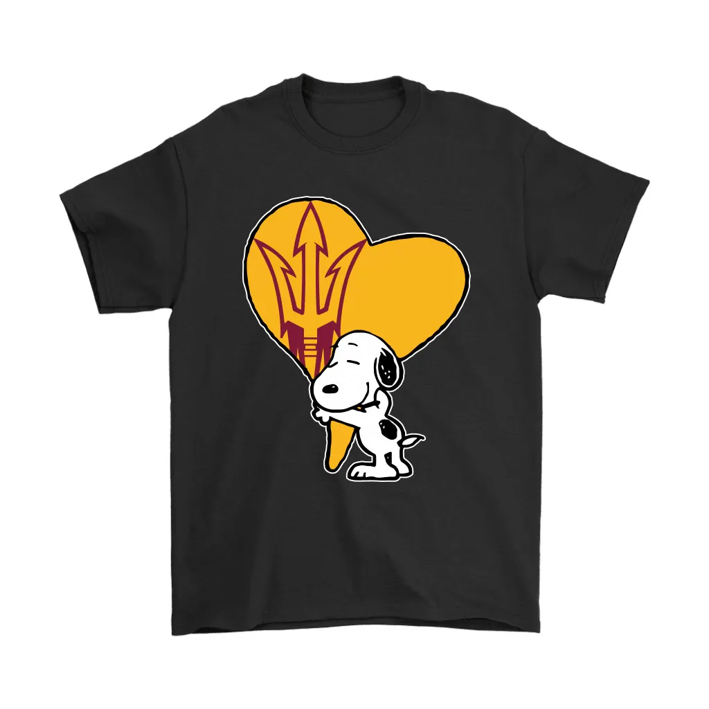 Snoopy Hugs The Arizona State Sun Devils Heart Ncaa Unisex T-Shirt, Hoodie, Sweatshirt