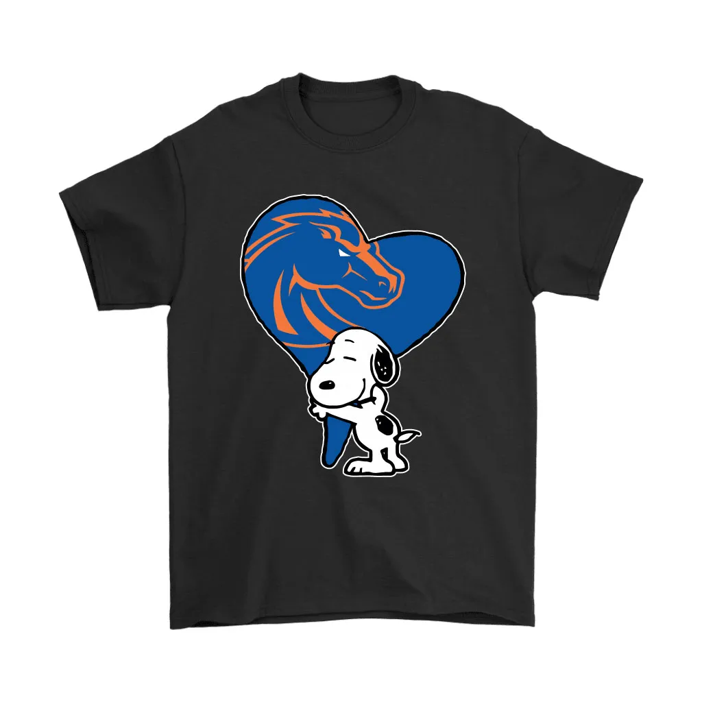 Snoopy Hugs The Boise State Broncos Heart Ncaa Unisex T-Shirt, Hoodie, Sweatshirt