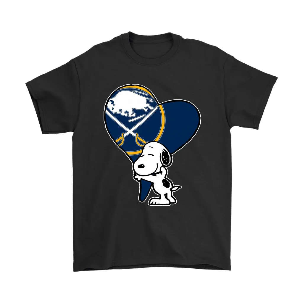 Snoopy Hugs The Buffalo Sabres Heart Nhl Unisex T-Shirt, Hoodie, Sweatshirt