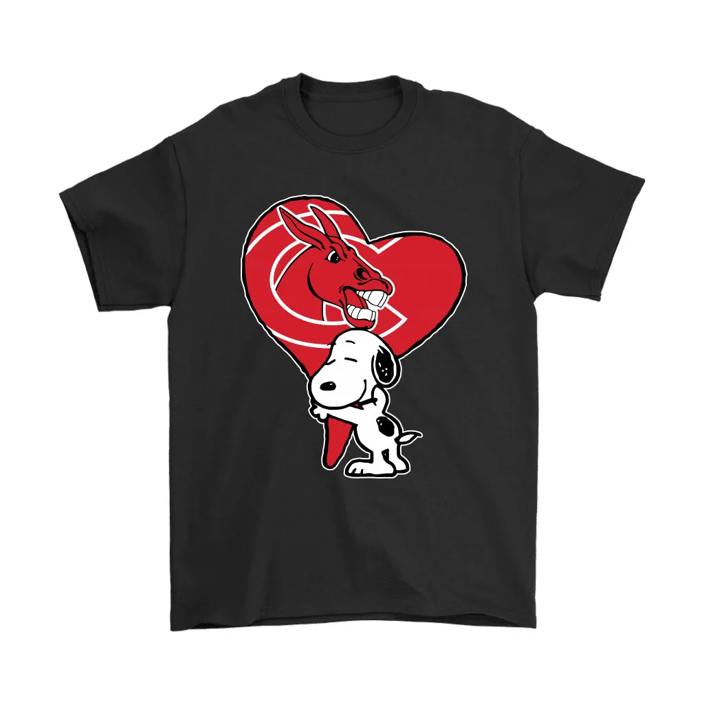 Snoopy Hugs The Central Missouri Mules Heart Ncaa Unisex T-Shirt, Hoodie, Sweatshirt