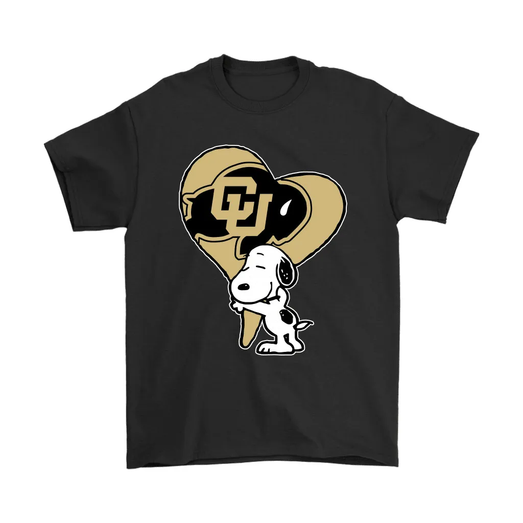 Snoopy Hugs The Colorado Buffaloes Heart Ncaa Unisex T-Shirt, Hoodie, Sweatshirt