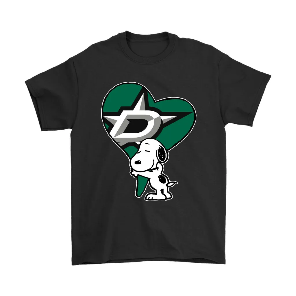 Snoopy Hugs The Dallas Stars Heart Nhl Unisex T-Shirt, Hoodie, Sweatshirt