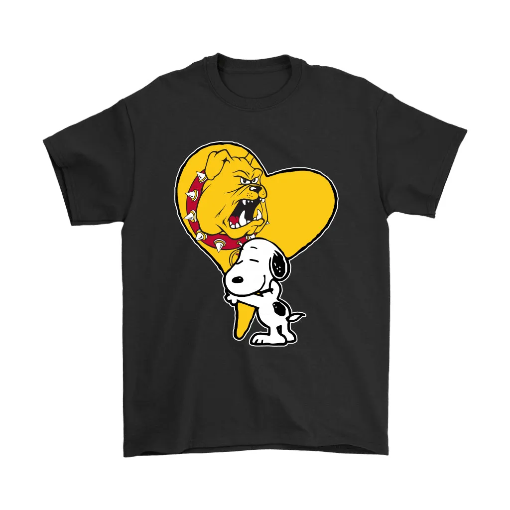 Snoopy Hugs The Ferris State Bulldogs Heart Ncaa Unisex T-Shirt, Hoodie, Sweatshirt