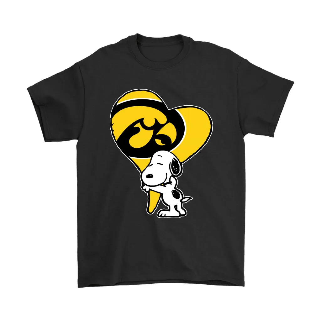 Snoopy Hugs The Iowa Hawkeyes Heart Ncaa Unisex T-Shirt, Hoodie, Sweatshirt