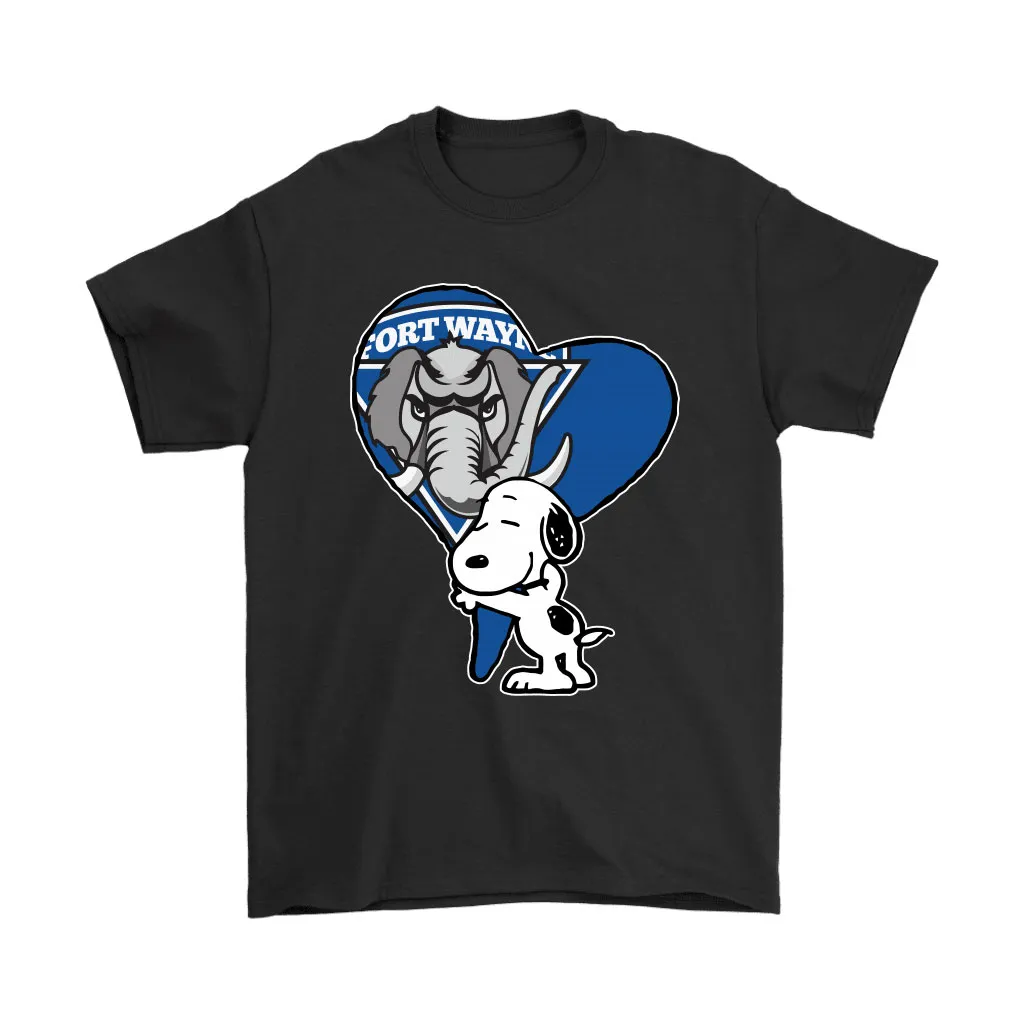 Snoopy Hugs The Ipfw Mastodons Heart Ncaa Unisex T-Shirt, Hoodie, Sweatshirt