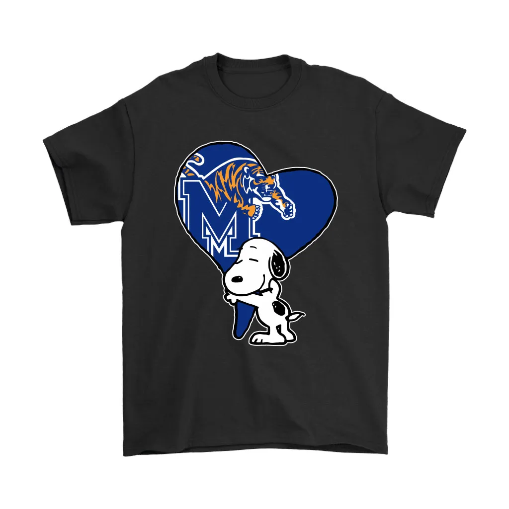 Snoopy Hugs The Memphis Tigers Heart Ncaa Unisex T-Shirt, Hoodie, Sweatshirt