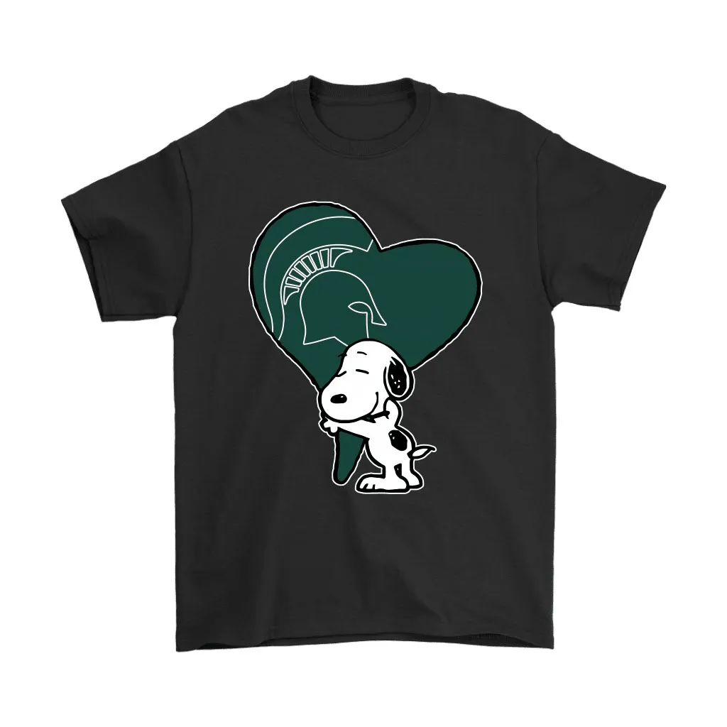 Snoopy Hugs The Michigan State Spartans Heart Ncaa Unisex T-Shirt, Hoodie, Sweatshirt